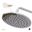 Ducha chuveiro redondo de parede Macaé - Prata