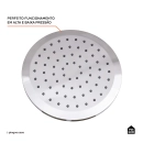 Ducha chuveiro redondo de parede Macaé - Prata