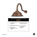 Ducha Chuveiro Redondo Retrô Inox 20cm Coari Pingoo.casa - Dourado Rose