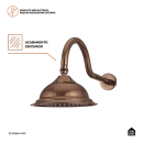 Ducha Chuveiro Redondo Retrô Inox 20cm Coari Pingoo.casa - Dourado Rose