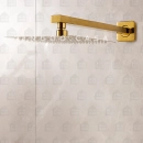 Ducha Chuveiro 20Cm Com Braço 40Cm Aço Inox 304 Mundaú Dourado