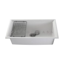 Cuba Para Cozinha Gourmet De Quartzo Com Acessórios Zoró Pingoo.casa - Branco