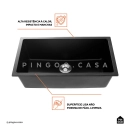 Cuba Para Cozinha Gourmet De Quartzo Com Acessórios Kamã Pingoo.casa - Preto