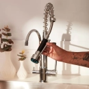 Cuba para Cozinha Terena 44 cm e Torneira Misturador Monocomando Saída para Filtro Carandaí - Prata