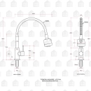 Cuba para Cozinha Pia Inox Com Acessórios e Lixeira Potiguara e Torneira Gourmet Jaguaribe Pingoo.casa