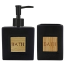 Jogo de Banheiro Bath Black 2 Peças - Mimo Style