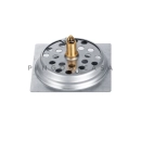 Kit 02 Ralos Click Up Quadrado para Chão 10cm Inox Prata