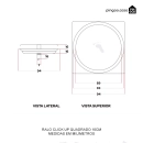 Kit 02 Ralos Click Up Quadrado para Chão 10cm Inox Prata