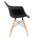 Kit 1 cadeiras Charles Eames DAW com braços + 2 cadeiras Eiffel DSW - Preto