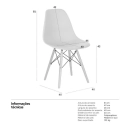 Kit 10 Cadeiras de jantar Charles Eames Eiffel DSW em Polipropileno - Creme