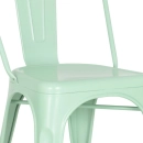 Kit 10 Cadeiras de jantar Iron Tolix com design industrial – Verde Claro
