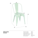 Kit 10 Cadeiras de jantar Iron Tolix com design industrial – Verde Claro