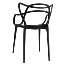 Kit 10 Cadeiras de jantar Master Allegra Design Moderno em Polipropileno - Preto