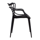 Kit 10 Cadeiras de jantar Master Allegra Design Moderno em Polipropileno - Preto