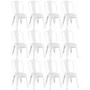 Kit 12 Cadeiras de jantar Iron Tolix com design industrial – Branco