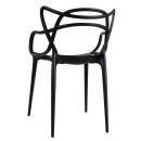 Kit 12 Cadeiras de jantar Master Allegra Design Moderno em Polipropileno - Preto