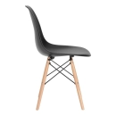 Kit 16 Cadeiras de jantar Charles Eames Eiffel DSW em Polipropileno - Preto
