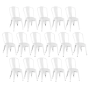 Kit 16 Cadeiras de jantar Iron Tolix com design industrial – Branco
