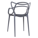 Kit 16 Cadeiras de jantar Master Allegra Design Moderno em Polipropileno - Cinza escuro