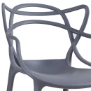 Kit 16 Cadeiras de jantar Master Allegra Design Moderno em Polipropileno - Cinza escuro