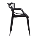 Kit 16 Cadeiras de jantar Master Allegra Design Moderno em Polipropileno - Preto