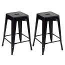 Kit 2 Banquetas média para bancada Iron Tolix 61 cm - Preto