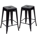 Kit 2 Banquetas média para bancada Iron Tolix 66 cm – Preto