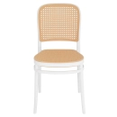 Kit 2 Cadeiras de jantar Amis Lola com design moderno e assento confortável - Branco