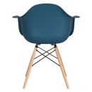 Kit 2 Cadeiras de jantar Charles Eames Eiffel DAW em Polipropileno - Azul petróleo