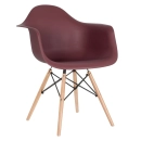 Kit 2 Cadeiras de jantar Charles Eames Eiffel DAW em Polipropileno - Marrom