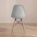 Kit 2 Cadeiras de jantar Charles Eames Eiffel DSW em Polipropileno - Cinza claro