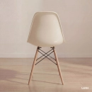 Kit 2 Cadeiras de jantar Charles Eames Eiffel DSW em Polipropileno - Creme