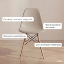 Kit 2 Cadeiras de jantar Charles Eames Eiffel DSW em Polipropileno - Nude
