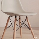 Kit 2 Cadeiras de jantar Charles Eames Eiffel DSW em Polipropileno - Nude
