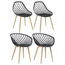 Kit 2 Cadeiras de jantar Clarice Nest + 2 cadeiras de jantar Clarice Cloe - Preto