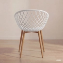 Kit 2 Cadeiras de jantar Clarice Nest com design moderno e anatômico - Branco