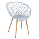 Kit 2 Cadeiras de jantar Clarice Nest com design moderno e anatômico - Cinza