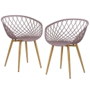 Kit 2 Cadeiras de jantar Clarice Nest com design moderno e anatômico - Fendi