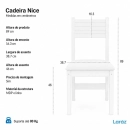 Kit 2 Cadeiras de jantar Estofada Nice Laráz com estrutura em madeira