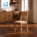 Kit 2 Cadeiras de jantar Estofada Nice Laráz com estrutura em madeira