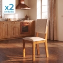 Kit 2 Cadeiras de jantar Estofada Verona Laráz com estrutura em madeira 25 mm