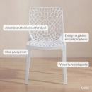 Kit 2 Cadeiras de jantar Gruvyer com design contemporâneo e anatômico - Branco
