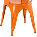 Kit 2 Cadeiras de jantar Iron Tolix com design industrial - Laranja