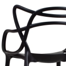 Kit 2 Cadeiras de jantar Master Allegra Design Moderno em Polipropileno - Preto