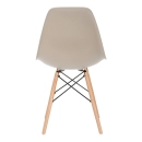 Kit 20 Cadeiras de jantar Charles Eames Eiffel DSW em Polipropileno com pés de madeira clara – Nude