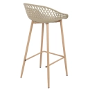 Kit 3 Banquetas alta para bancada Clarice Cloe com base de metal – Nude