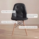 Kit 3 Cadeiras de jantar Charles Eames Eiffel Botonê Estofada – Preto