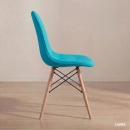 Kit 3 Cadeiras de jantar Charles Eames Eiffel Botonê Estofada - Tiffany