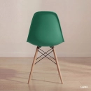 Kit 3 Cadeiras de jantar Charles Eames Eiffel DSW em Polipropileno - Verde escuro