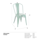 Kit 3 Cadeiras de jantar Iron Tolix com design industrial - Verde Escuro